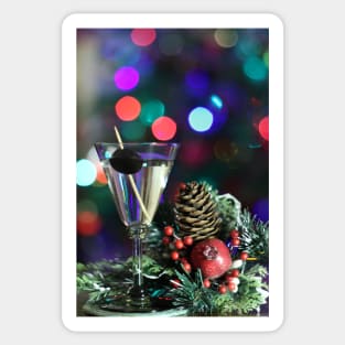 christmas martini cocktail Sticker